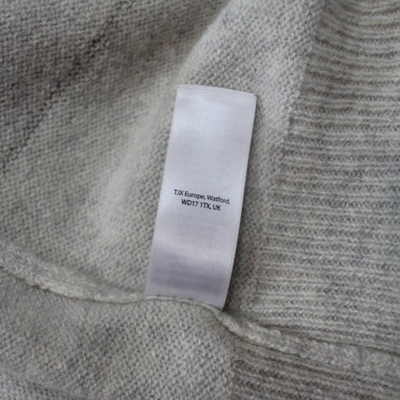 Artisan NY Fair Isle Neutral Knit Cashmere Wool Blend Sweater Top Gray size  XL - Picture 10 of 10